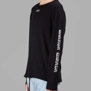 Off-White Quotes L/S tee black size small